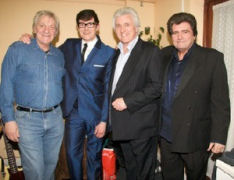 Shadow Bruce Welch (2nd from right) at an Amersham concert with Bill Bonney (The Fentones), Colin Pryce-Jones (The Rapiers) & 60s singer Danny Rivers.